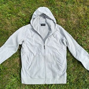 Adidas Reigning Champ lightweight hoodie/jacket, grey, zipper, L, 2 pockets.